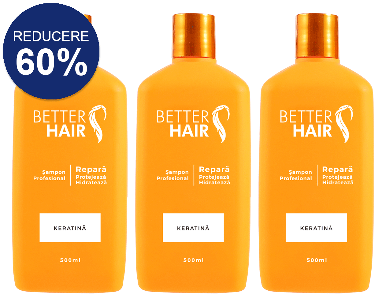 Ofertă Șampon Profesional BetterHair - 3 Bucăți