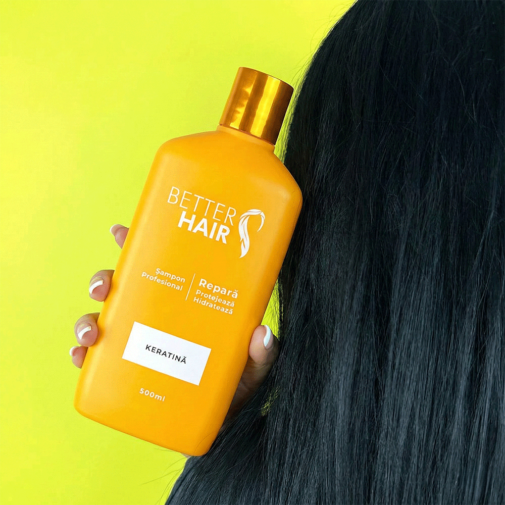 Șampon BetterHair cu Keratină Extract de Guar Acid Citric și Ulei de Cocos